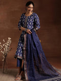 Libas Women'S Pure Cotton Kurta Set (366350R Blue M
