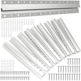 French Cleat Picture Hanger 16 inch,Wall Mounting Brackets Cleat Picture Hanger Kit ,Z Bar Clips for Hanger Supports,Z Bracket P