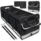 AOPHY Trunk Organizer for Car, 95L Large Capacity Storage with Non-Slip Bottom Strips and 2 Retractable Straps, Cargo Organizer 