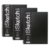 Poly Cover Sketch Book, Heavyweight, 12 x 9, 75 Sheets, Pack of 3