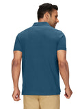 Xyxx Men'S Solid Regular Fit Shirt (Xy_Cr14_Polo Tshirt_1_Indian Blue
