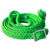HILASON 1 X 8Ft Braided Poly Horse Barrel Reins Flat W/Easy Grip Knots