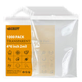 1000 Count 4 6 Small Plastic Bags, Clear Reclosable Zipper Poly Plastic Bags - Resealable Zip Bag for Prints, Office Supplies, 