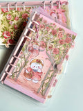 Shivaaro Korean Stationery Mini Transparent Binder Notebook | Cute Kawaii Spiral Diary & Journal | Portable Agenda For Girls, St