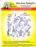Aunt Marthas Little League Baseball Motifs Hot Iron Embroidery Transfer