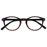 OPULIZE Zen Reading Glasses Cool Round Frame Spring Hinges Scratch Resistant Shiny Dark Brown Tortoiseshelll Mens Womens R24-2 +