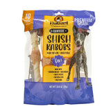Hubert Pet Gourmet 5-in-1 Large Rawhide Kabobs, Quad Flavor Dog Chews, 10 Inch Treats for All Dog Sizes, 10 Count Bag, 1.8 Pound