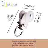 Jos & Haz MF016W-Curtain Track Accessories (10 Pack Runners)
