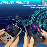 FINGEREVO Miyoo Mini Plus 3.5" Portable Game Console, 640x480 IPS Display, 3000mAh, Miyoo-mini+ with Portable Case, Transparent Black