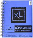 Canson XL Series Watercolor Textured Paper Pad for Paint, Pencil, Ink, Charcoal, Pastel, and Acrylic, Fold Over, 140 Pound, 12 x