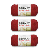 Bernat Super Value Yarn, 3 Pack, Redwood Heather 3 Count