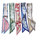 Sannidhi 5Pcs Hair Scarf For Women Boho Silk Scarf For Women With Assorted Floral Prints, Stylish Neck Scarfs Headband Small Sca