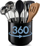 Rotating Utensil Holder — Plastic - Steel