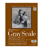 Strathmore Assorted Tints Gray Scale Paper Pad 9X12-15 Sheets -4400009