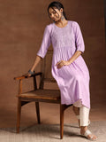 Libas Women'S Viscose Rayon Yoke Design Regular Kurta (29209 Lavender Lavender Xl