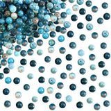TOAOB 100pcs Blue Apatite Beads 6mm Gemstone Round Spacer Loose Stone Beads for Jewelry Making