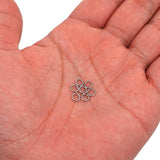 THREENEST 1000PCS 5mm 0.8mm Thickness 20 Gauge Stainless Steel Jump Rings, Unwelded Metal Round O Rings for Necklace Bracelet Ke