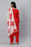Gosriki Women'S Red & Golden Polka Print Kurta With Trousers & Dupatta,Red,,B08QD5GM1N