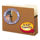 Smead File Pocket, 2/5Cut Tab Right Position, Guide Height, 31/2 Expansion, Legal Size, Redrope, 25 per Box (74088)