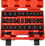 Neiko 02447A 1/2 Drive Master Impact Socket Set, 32 Piece Shallow Socket Assortment | Standard SAE (3/8Inch to 11/4Inch) and