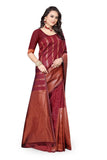 Shasmi Maroon Women'S Kanchipuram Art Silk Saree With Blouse Piece (Kanchipuram 2007 Maroon)