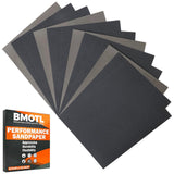 BMOTL 120 Grit Sandpaper Sheets 9x11:12 Pcs Wet Dry Silicon Carbide Coarse Sand Paper for Wood Furniture Finishing Automotive Po