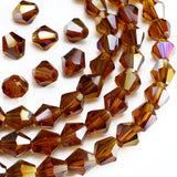 Dowarm 250PCS 6MM Crystal Beads, Faceted Bicone Glass Beads for Jewelry Making, Craft, DIY Bracelet, Necklace, Dolls, Loose Spac