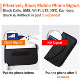 ONEVER Signal Blocking Bag, GPS RFID Faraday Bags for Phones Faraday Bag Pouch Shield Cage Wallet Phone Case for Cell Phone Priv