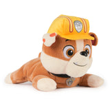 Paw Patrol GUND Rubble Plush, Official Lounging Rubble Plush Toy, Weighted Stuffed Animal, Sensory Toy for Ages 1 and Up, 8  