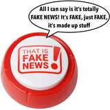 Donald Trump Fake News Button - 11 Fake News Quotes In Real Voice - Talking Gag Gift Desk Item - Gag Accessories Gifts for Men a