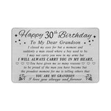 DEGASKEN 30th Birthday Card for Grandson - Grandson 30th Birthday Card - Birthday Gifts for 30 Year Old Grandsons Turning 30 - P