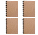YIKANGHENG 4 Pcs A5 Size Spiral Notebook, 8.3 In x 5.9 In Softcover 8mm Ruled 60 Sheets/120 Pages for Study Office, Travel and N