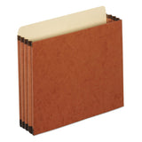 GlobeWeis 3 1/2 Expansion File Cabinet Pocket, Straight, Letter, Redrope, 10 per Box