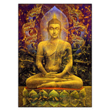 Elbme Diy Diamond Painting Kit Comic Buddha,Diamond Art For Teens Rhinestone Embroidery Cross Stitch Kits Supply Arts Craft Canv