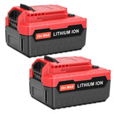 KUNLUN 2Pack 6.5Ah 20V MAX Replacement Battery for Porter-Cable 20V Lithium Battery PCC681L PCC685L PCC685LP PCC680L PCC682L PCC