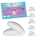 GMS Optical 1.3mm Ultra-Thin / 18mm Long Length - Anti-Slip Adhesive Contoured Silicone Eyeglass Nose Pads with Super Sticky Bac