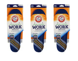 Arm & Hammer Memory Foam Work Insoles, Men's Sizes 8-13, 1 Pair (3 Pack)