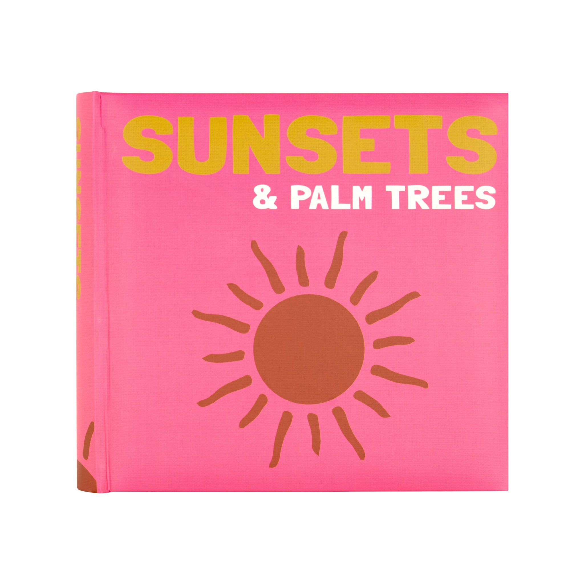 MCS Sunset and Palm Trees Pink Photo Album Holds 200 4x6 Photos with Memo Space, Clear Side-Loading Pockets - Scrapbook Style Ke