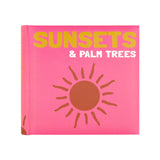 MCS Sunset and Palm Trees Pink Photo Album Holds 200 4x6 Photos with Memo Space, Clear Side-Loading Pockets - Scrapbook Style Ke