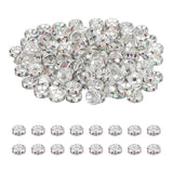 PATIKIL 8mm Rondelle Spacer Bead, 200 Pcs Crystal Rhinestone Loose Bead Spacers for Jewelry Making, DIY Bracelets, Necklace, Sil