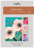 DaySpring - Beautiful Birthday - 4 Design Assortment with Scripture - King James Version - 12 Birthday Boxed Cards and Envelopes