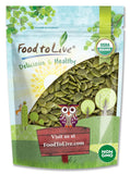 Food to Live Organic Raw Pepitas, 12 Ounces - Non-GMO, Pumpkin Seed Kernels, Unsalted, No Oil, No Shell, Vegan, Kosher, Bulk. Ke