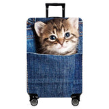 WUJIAONIAO Travel Luggage Cover Baggage Suitcase Cover Protector Skins 18-32 Inch (Cat B, S (for 18-20 inch luggage))