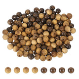 HARFINGTON 200pcs Round Wooden Beads, 6mm Dia Small Wood Beads for DIY Crafts, Bracelet, Wristlet, Necklace, Jewelry Making, Dee