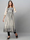 Gosriki Women'S Cotton Blend Anarkali Chikankari Embroidered Kurti (Dori Kali White-Gs_Xl_White_X-Large),White,,B0CGD856RV