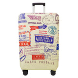WUJIAONIAO Travel Luggage Cover Baggage Suitcase Cover Protector Skins 18-32 Inch (Stamp pattern A13, XL (for 29-32 inch luggage