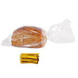 Reusable Plastic Bread Bags for Homemade Bread - Clear Bags with Twist Ties - Airtight, Moisture-Free Storage - Ideal for Loaf, 