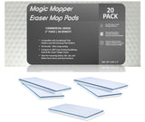 Magic Mopper 4610 Eraser Pads - 20 Pack 4.5 x 10 x 1 Commercial Grade Melamine Sponges for Floor, Tile, Grout, Baseboard, Walls-