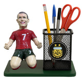 Schmick Ronaldo Pen Pencil Stand | Football Player Pen Pencil Holder for Desk Study Table | Stylish Pen Pencil Desk Organizer fo