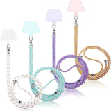 Weewooday 4 Pcs Phone Lanyard Crossbody Phone Strap Universal Cellphone Neck Lanyard with Patch for Women, Anti Theft(Bright Col